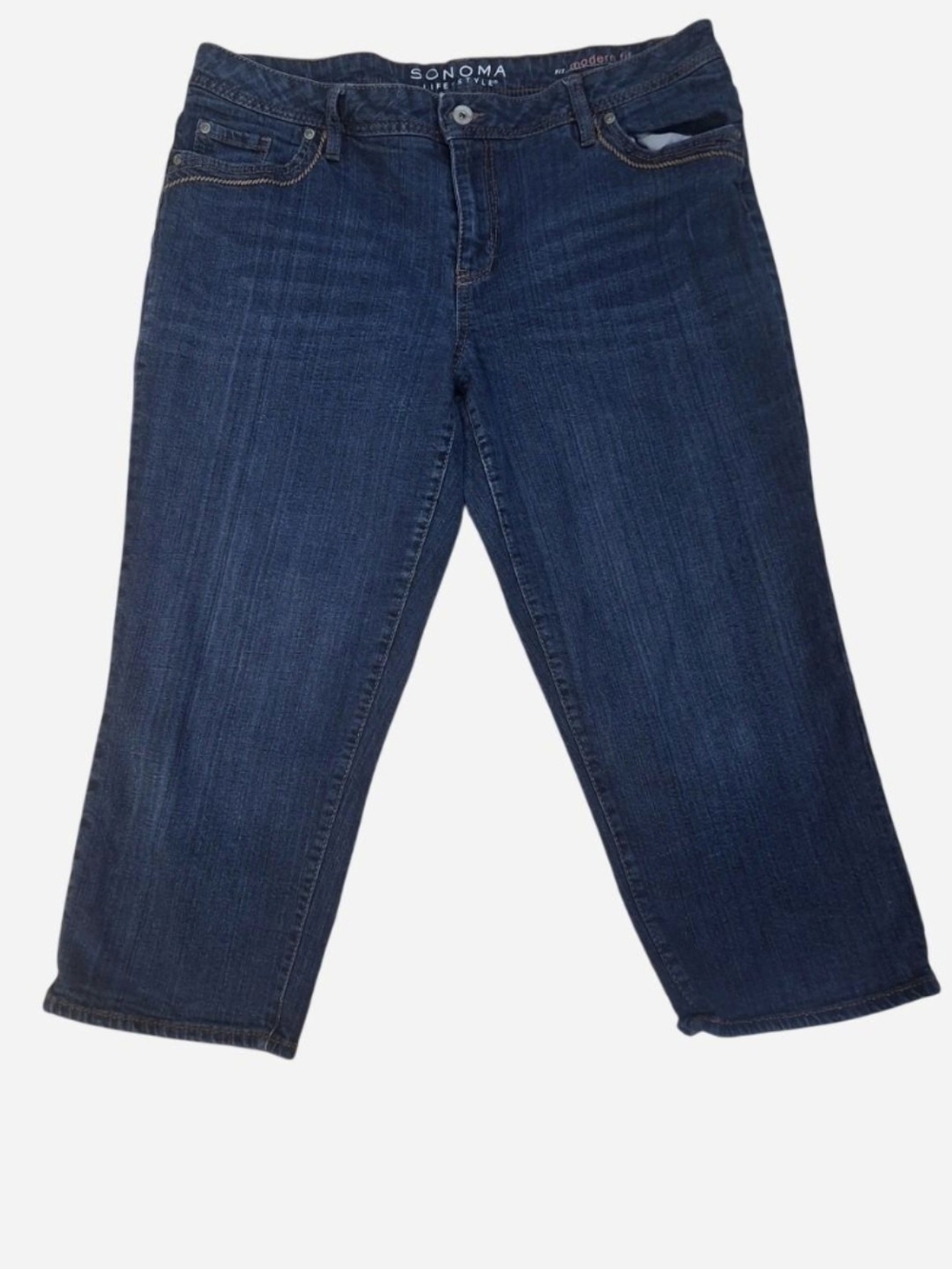 Sonoma Life + Style Modern Fit Denim Capri Jeans - Size 16